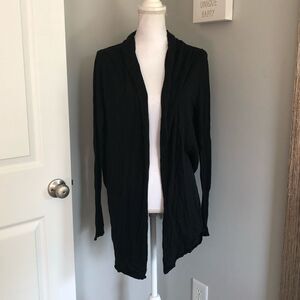 BCBG Max Azria Black Ruched Cardigan